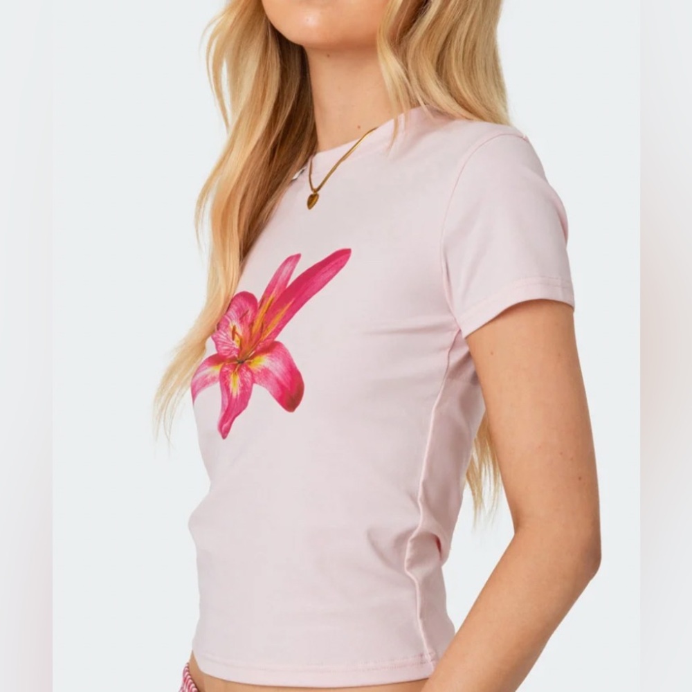 Pink Floral Graphic Women's Top